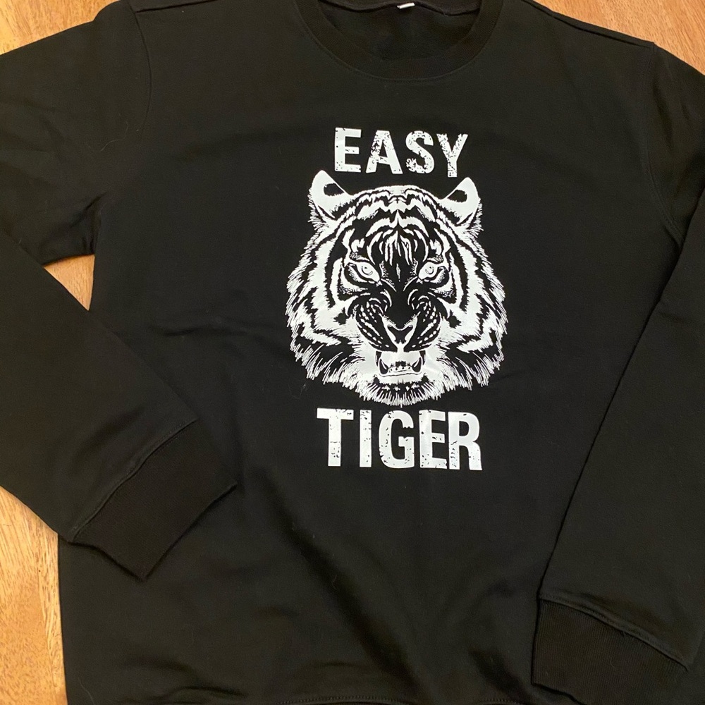 Easy Tiger graphic crew neck sweatshirt NEW sz L